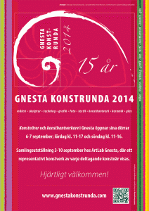 Affisch till Gnesta konstrunda 2014